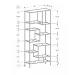 Quin Bookcase - Silver
