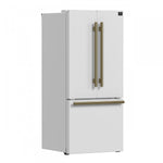 Forno Gallipoli 31" 17.5 Cu.Ft. White French Door Refrigerator with Ice Maker - FFFFD1974-31WHT
