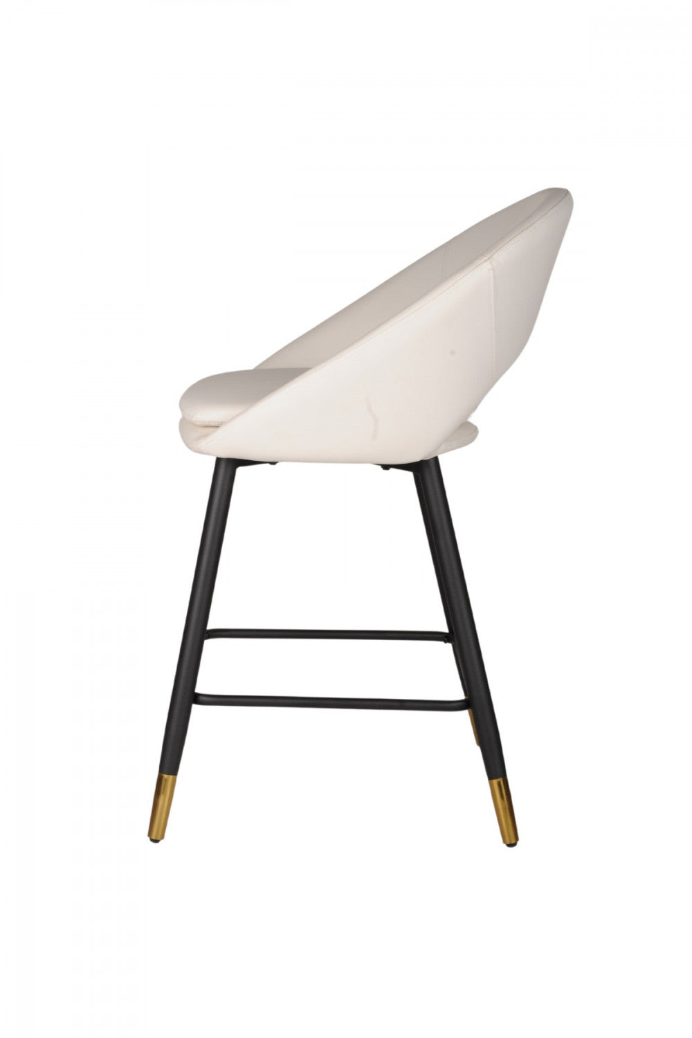 Mila Counter Stool - White/Black - Set of Two