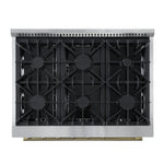 Forno Marco 36" Black Freestanding Gas Range (5.36 Cu. Ft.) - FFSGS6277-36BLK