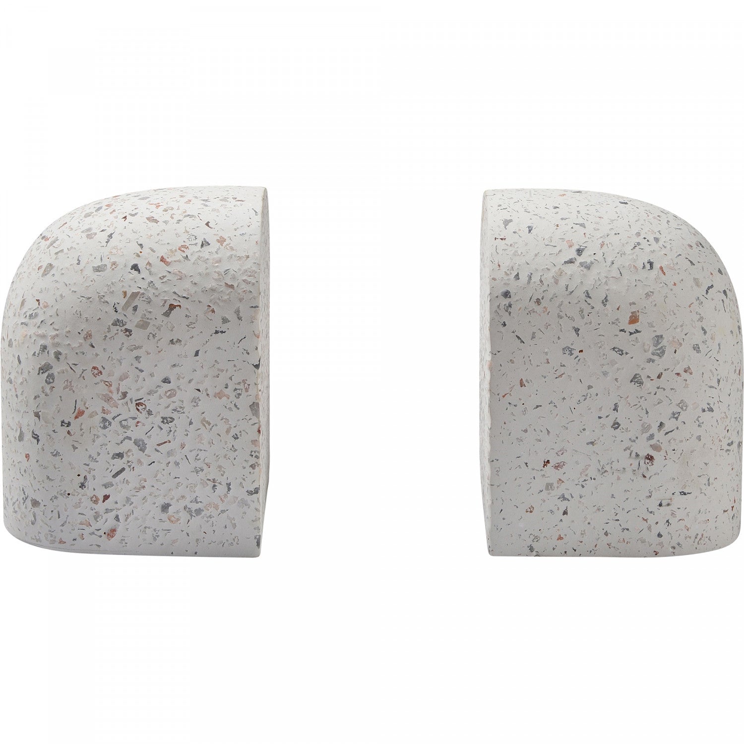 Bruna Bookends - White Speckled - Set of Two