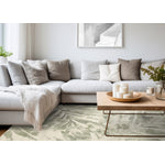 Elise Contemporary Botanical Area Rug - Cream Green - 8' X 11'