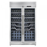 Forno Abruzzo 48" Stainless Steel 102 Bottle Dual Zone Wine Cellar with Clear Holders (24 Cu. Ft.) - FWCDR6611-48S