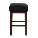 Pittsville Counter Stool - Espresso, Black - Set of Two