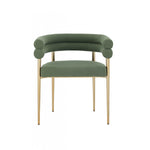 Brantley Dining Chair - Green/Gold - Set of Two