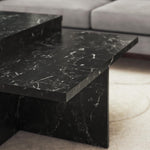 Brielle Two-Tiered Coffee Table - Faux Black Marble