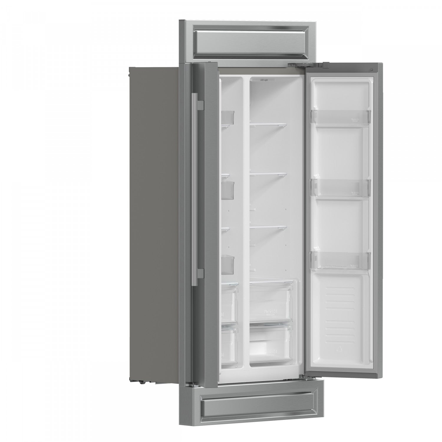 Forno Salerno 33" 15.6 Cu.Ft. Stainless Steel Built-in Side-by-Side Refrigerator - FFRBI1805-37MG