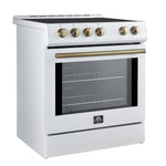 Forno Leonardo White Slide-in Induction Range (5.0 Cu. Ft.) - FFSIN0982-30WHT