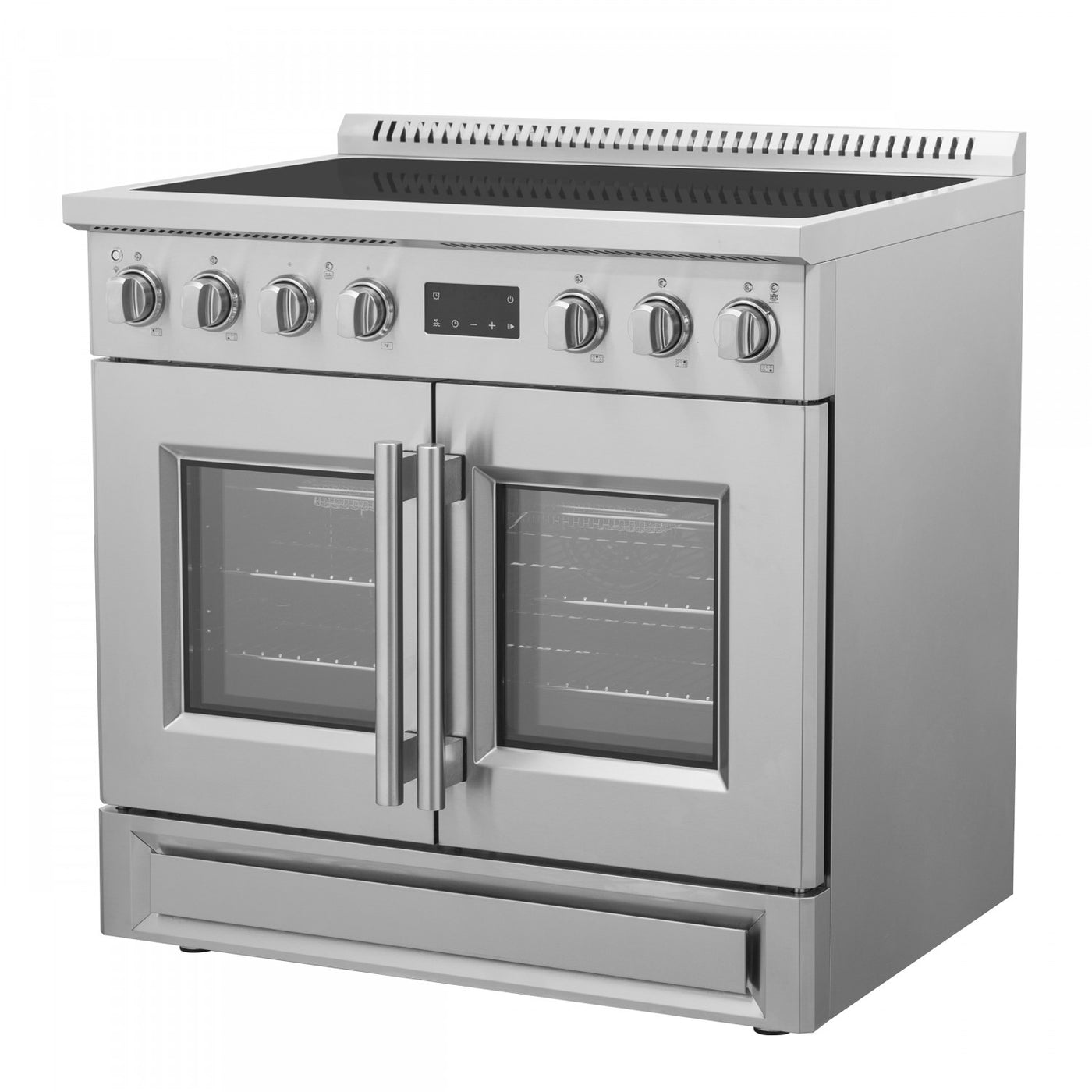 Forno Torino Stainless Steel 36" True Convection Induction Range with Air Fry and Air Sous Vide (5.36 Cu. Ft.) - FFSIN0950-36