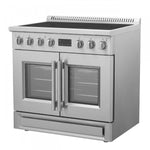 Forno Torino Stainless Steel 36" True Convection Induction Range with Air Fry and Air Sous Vide (5.36 Cu. Ft.) - FFSIN0950-36