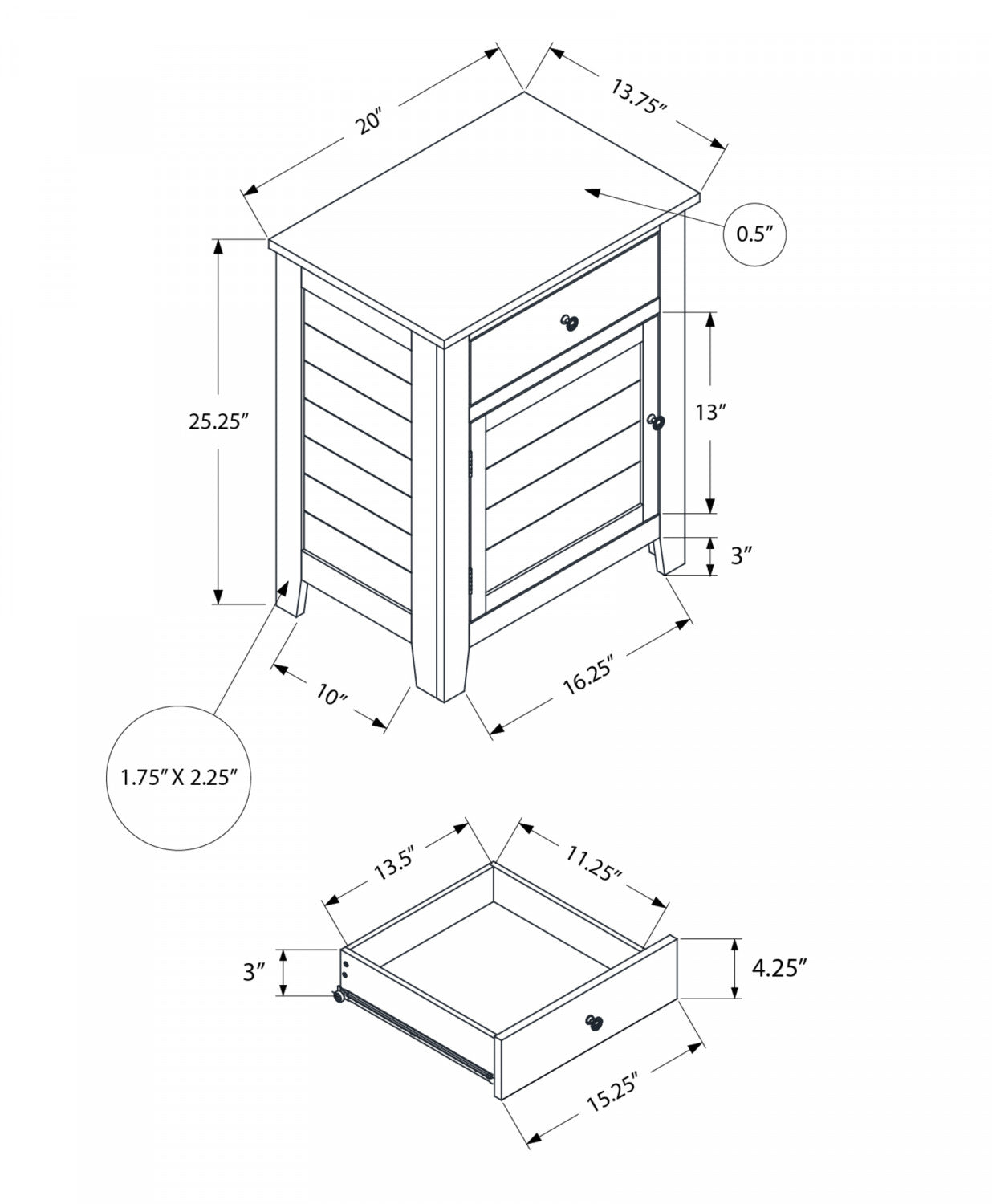 Kelden Side Table - Blue