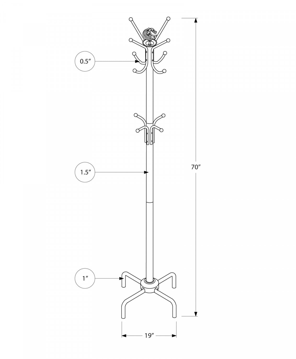 Elko Coat Rack - White