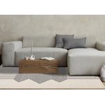 Functional Modern Soundwaves Area Rug - White Black - 8' X 11'
