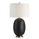 Zala Table Lamp - Matte Black/Dark Antique
