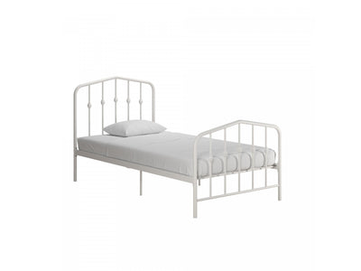 Novogratz Bushwick Metal Platform Twin Bed - Off White