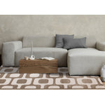 Logan Modern Vintage Area Rug - Brown Cream - 7' X 10'