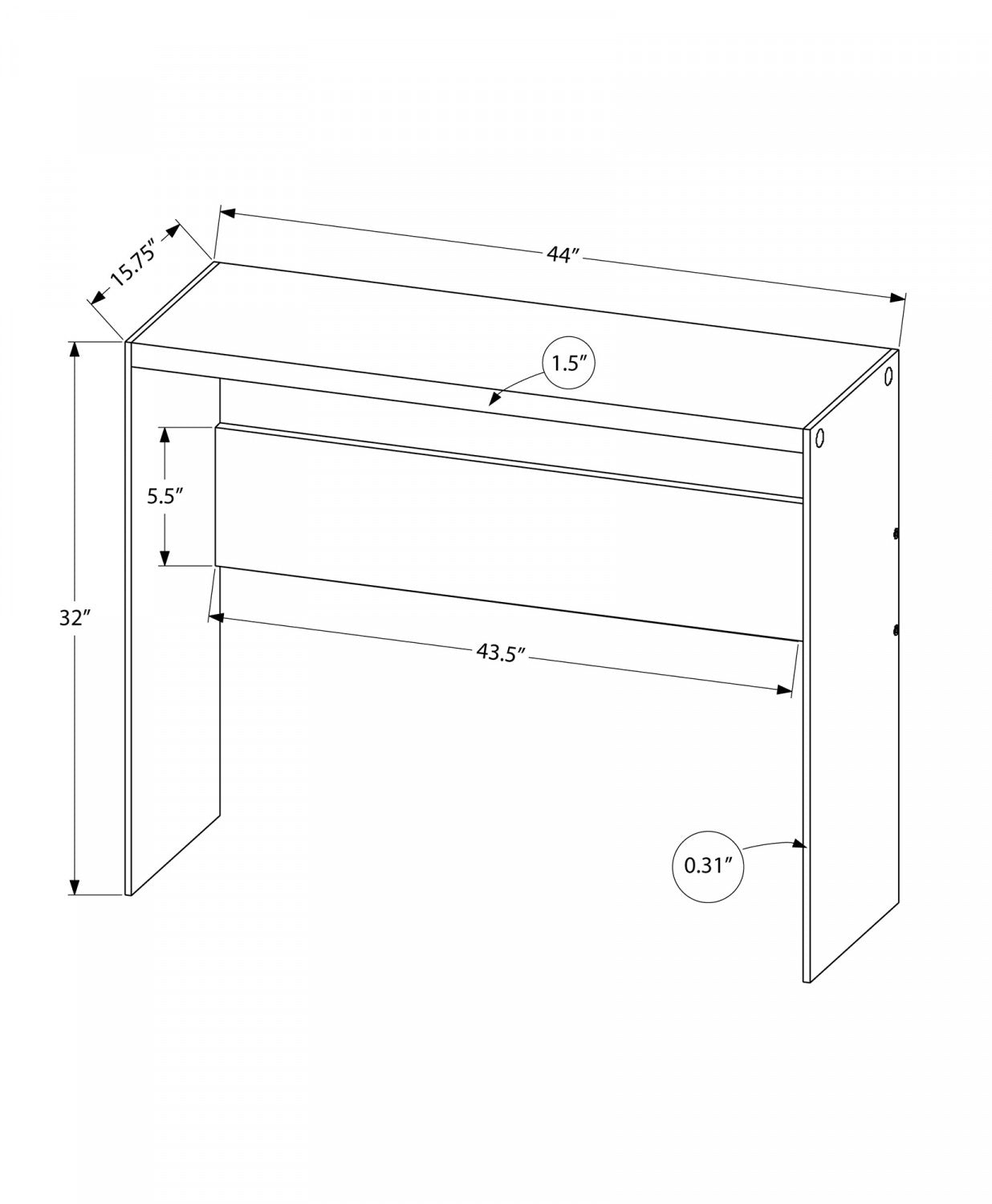 Niva Sofa Table - Light Brown