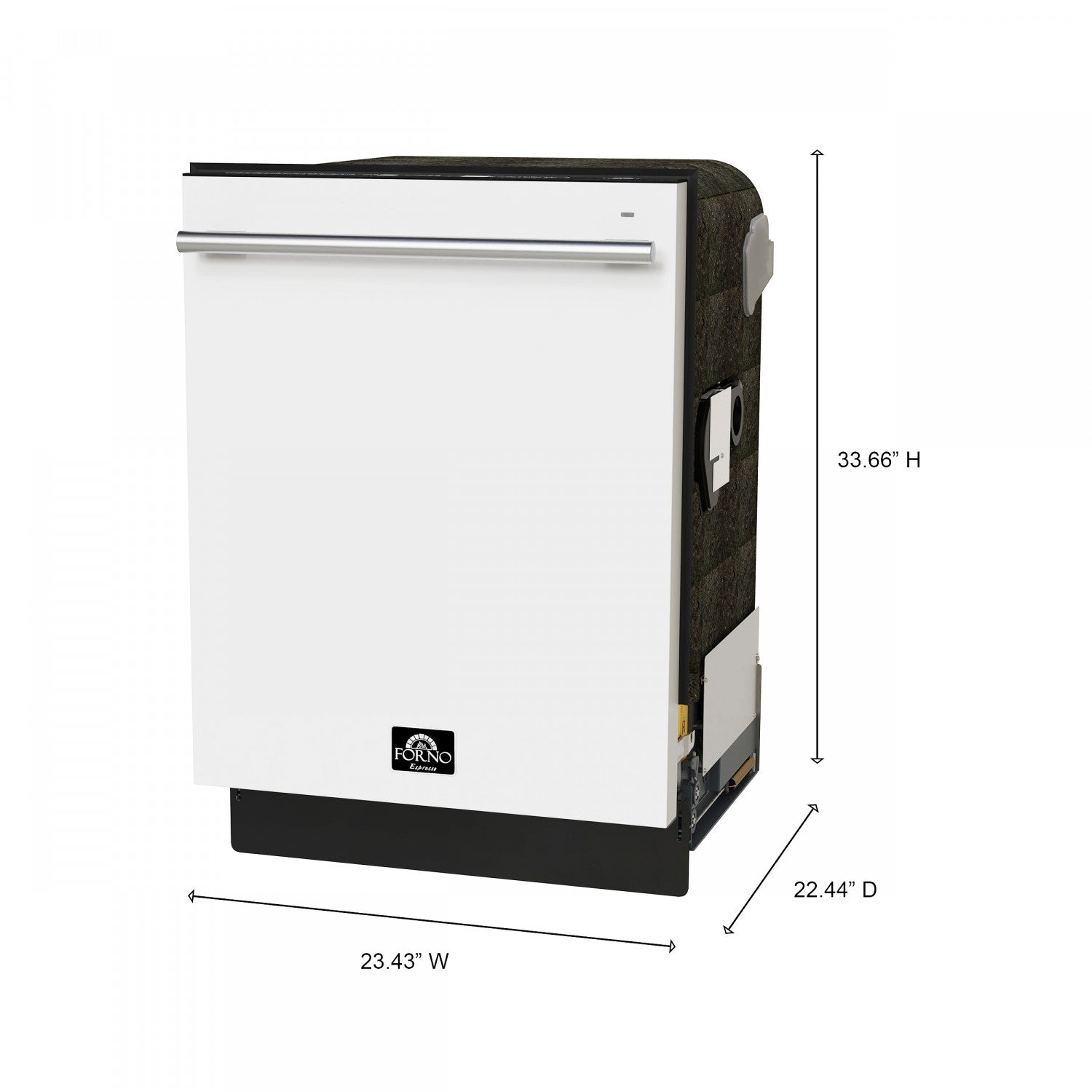 Forno Romano White Built-in Top Control Dishwasher (52 dBa) - FDWBI8035-24WHT