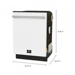 Forno Romano White Built-in Top Control Dishwasher (52 dBa) - FDWBI8035-24WHT