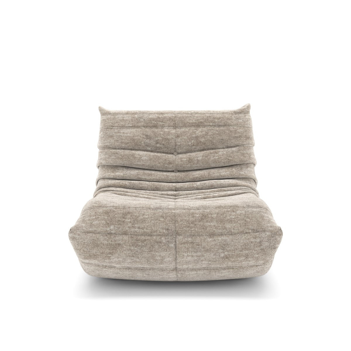 Dontae All Foam Armless Chair and Ottoman - Beige