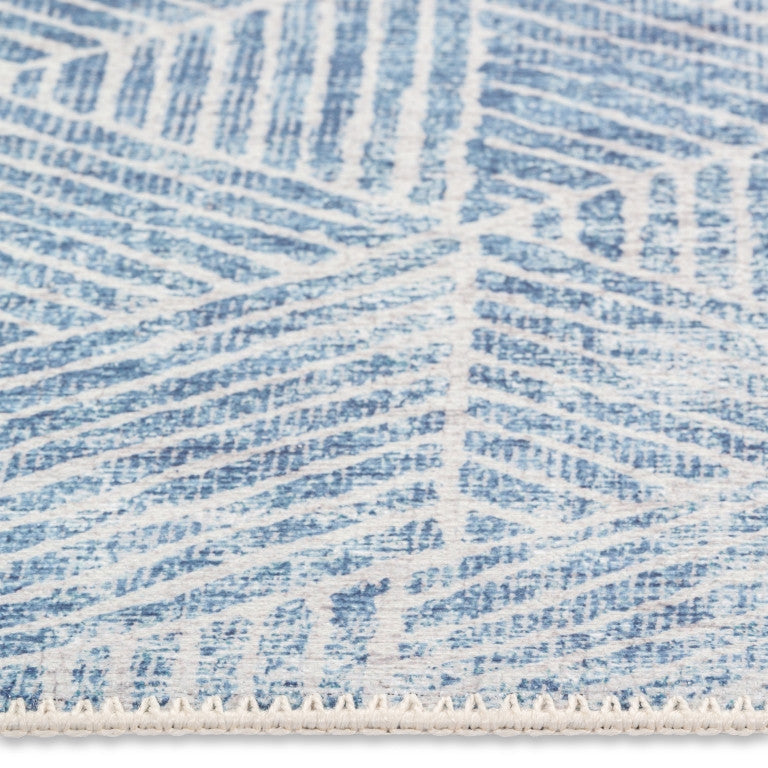 Aura Geometric Rug - 6' x 9' - Blue/White