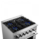 Forno Marco 30" Stainless Steel Dual Fuel Range with True Convection (4.32 Cu. Ft.) - FFSGS6197-30