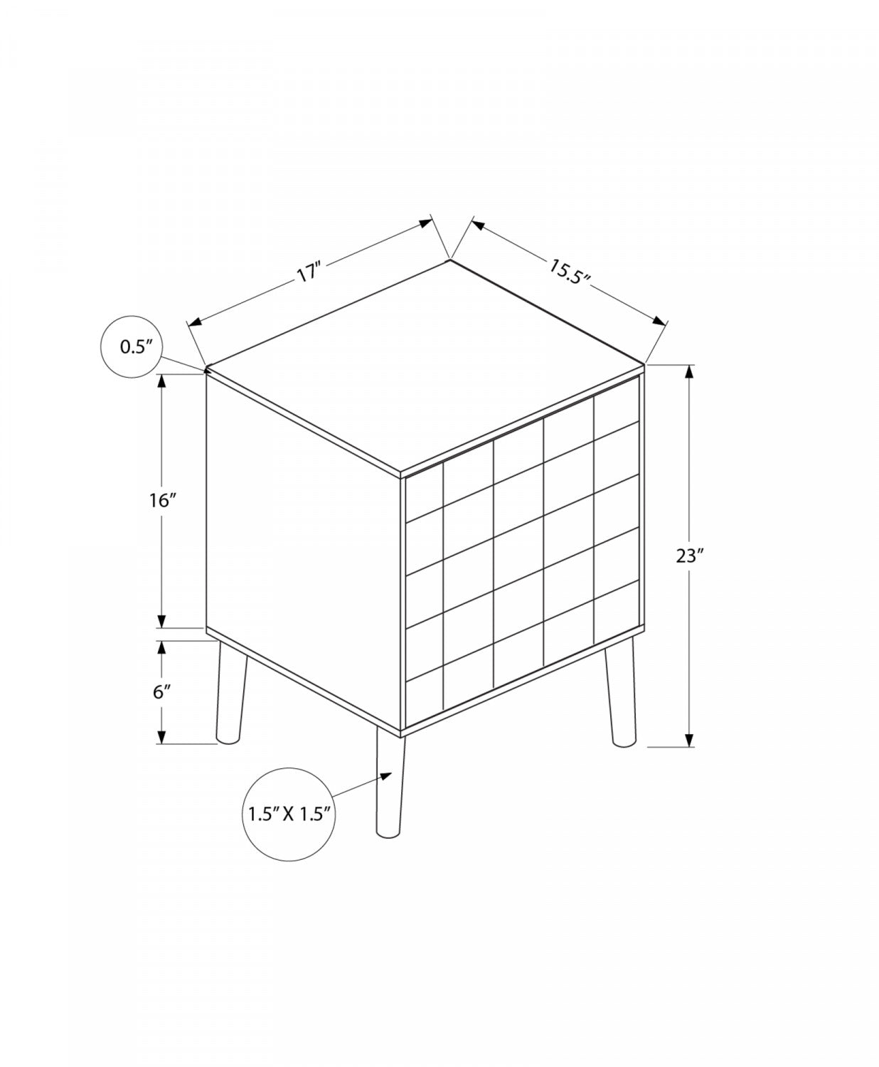 Olvi Side Table - Walnut