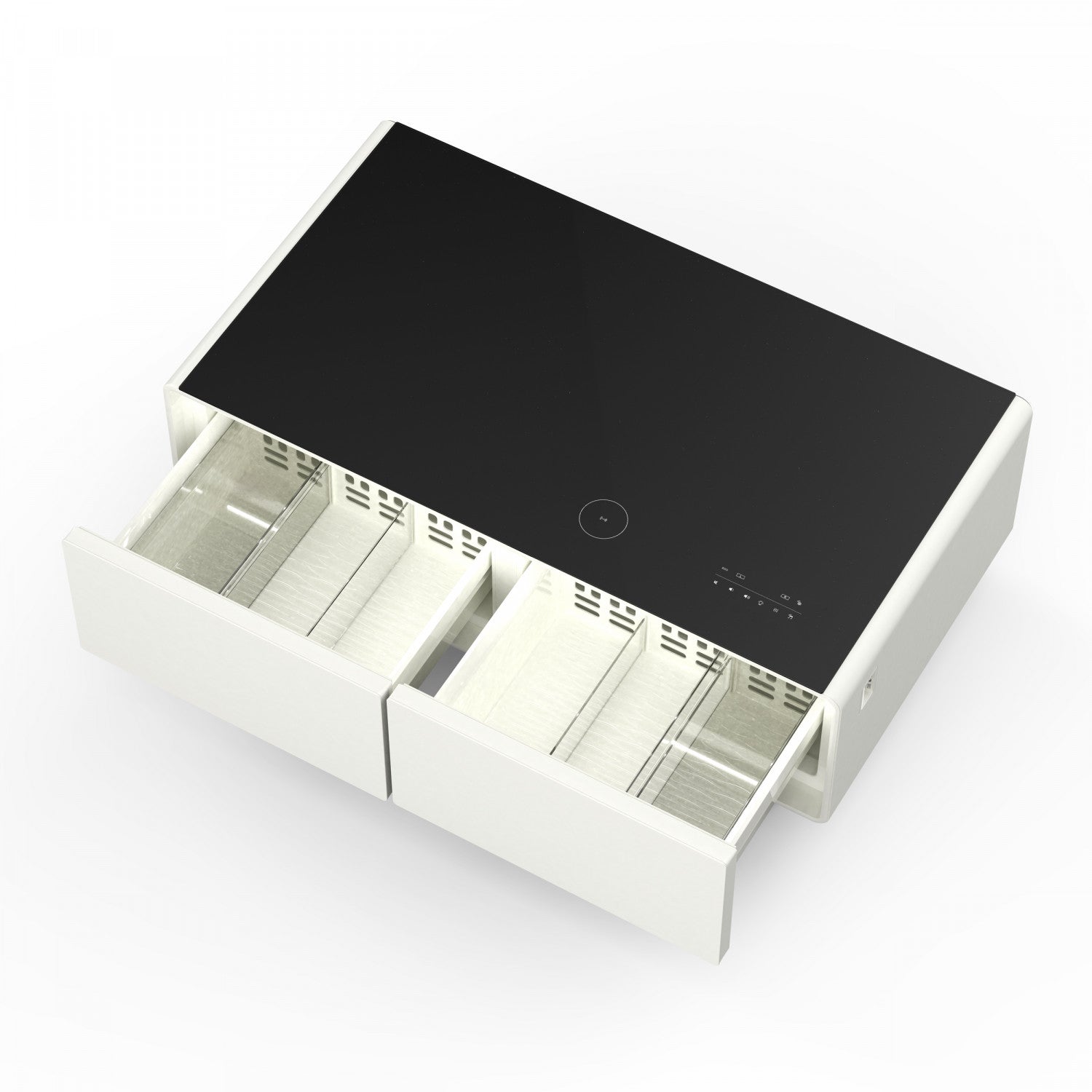 Forno Tavolo Smart Coffee Table With Dual Refrigerator Drawers - White - FCTFR7006-51WHT