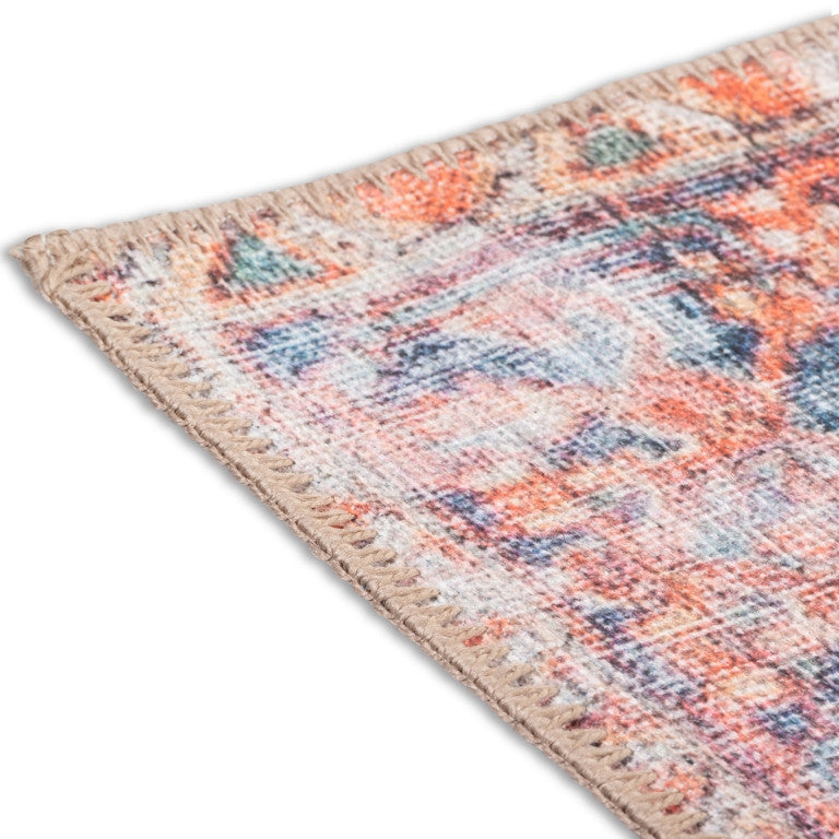 Aura Traditional Rug - 5' x 7' - Red/Blue
