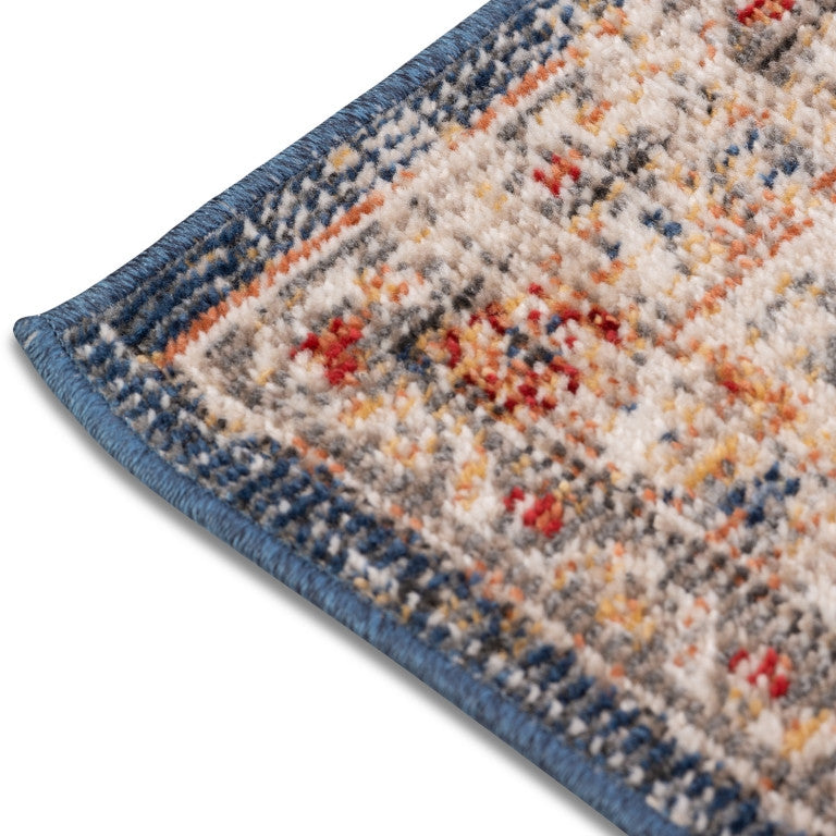 Salsa Medallion Outdoor Rug - 6' x 9' - Red/Blue