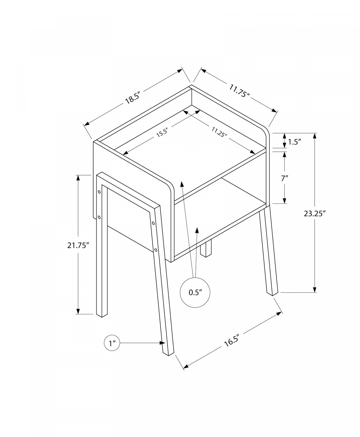 Jora Side Table - Espresso