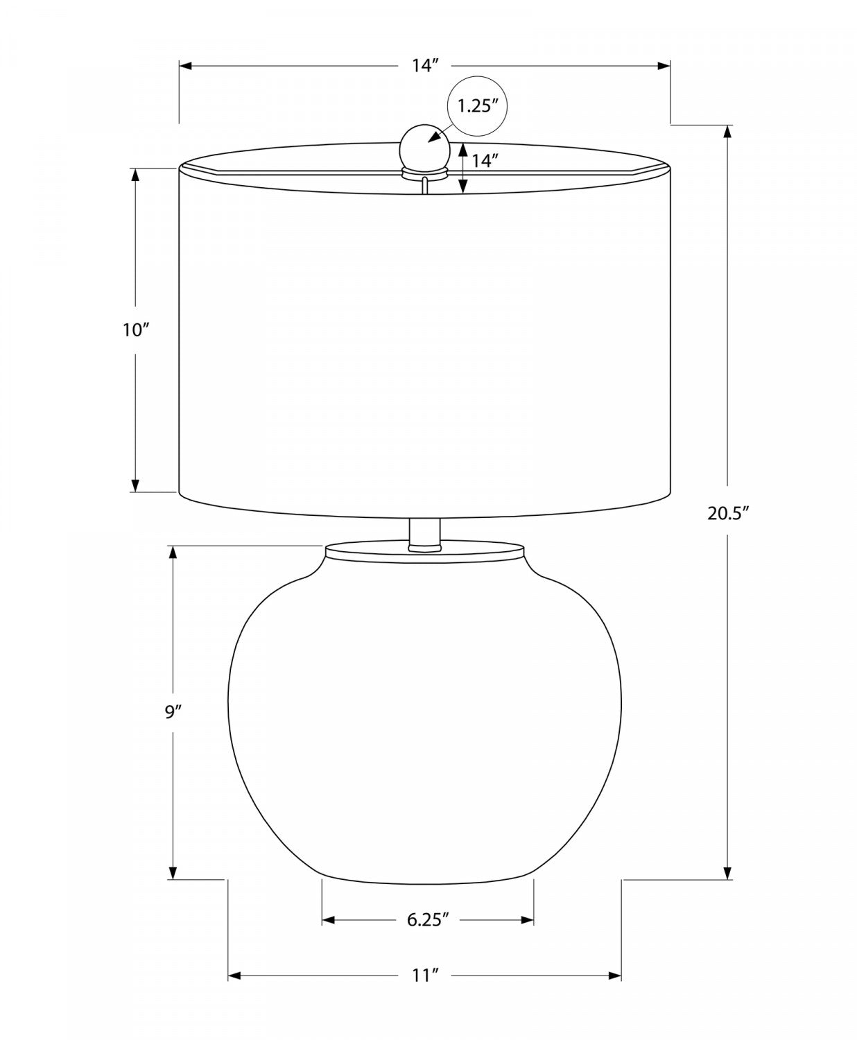 Dalton Table Lamp - Cream