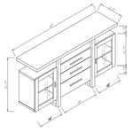 Sybil Cabinet - Dark Taupe