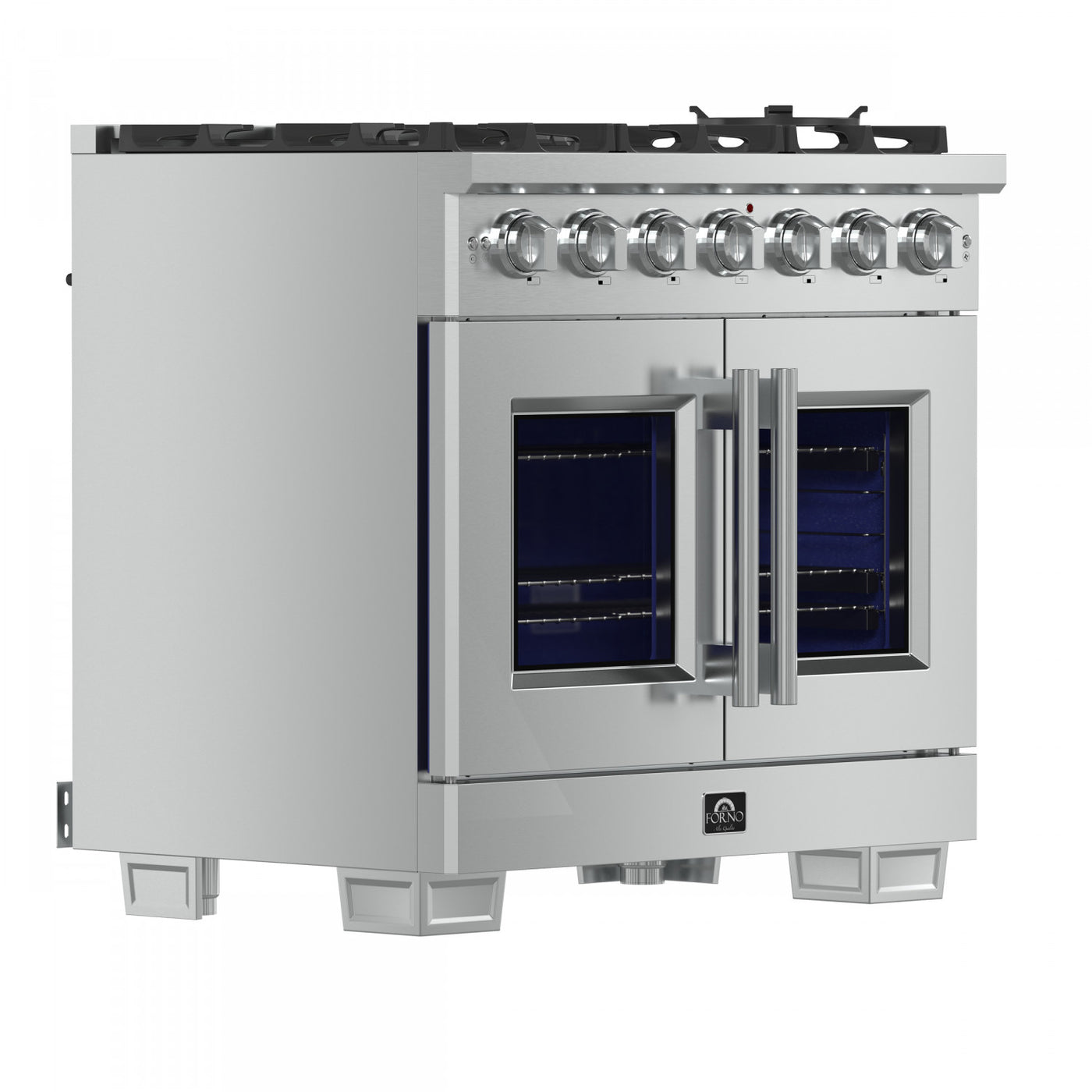 Forno Capriasca 36" Stainless Steel French Door Freestanding Gas Range (5.36 Cu. Ft.) - FFSGS6460-36