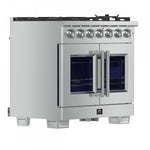 Forno Capriasca 36" Stainless Steel French Door Freestanding Gas Range (5.36 Cu. Ft.) - FFSGS6460-36