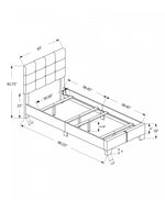 Evelyn Twin Bed - Grey