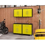 Lunde 4-Piece Garage Set - Matte Black/Yellow