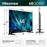 Hisense 65" QLED Mini-LED AI TV 144Hz - Fire TV - 65QD8SF--