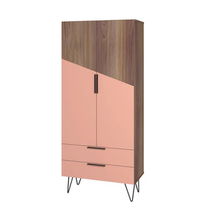 Velling Tall Cabinet - Brown/Pink