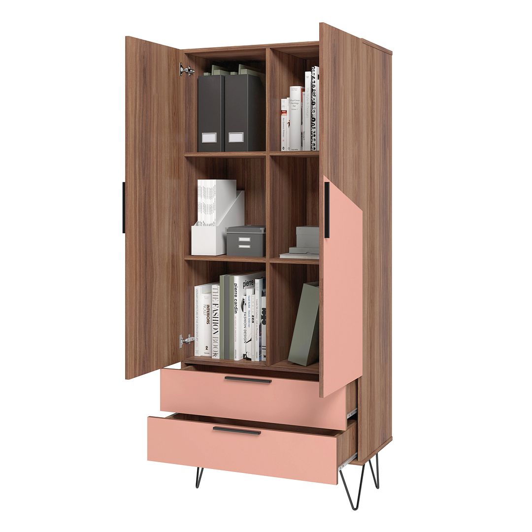 Velling Tall Cabinet - Brown/Pink