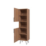 Velling Bookcase Cabinet - Brown/Black