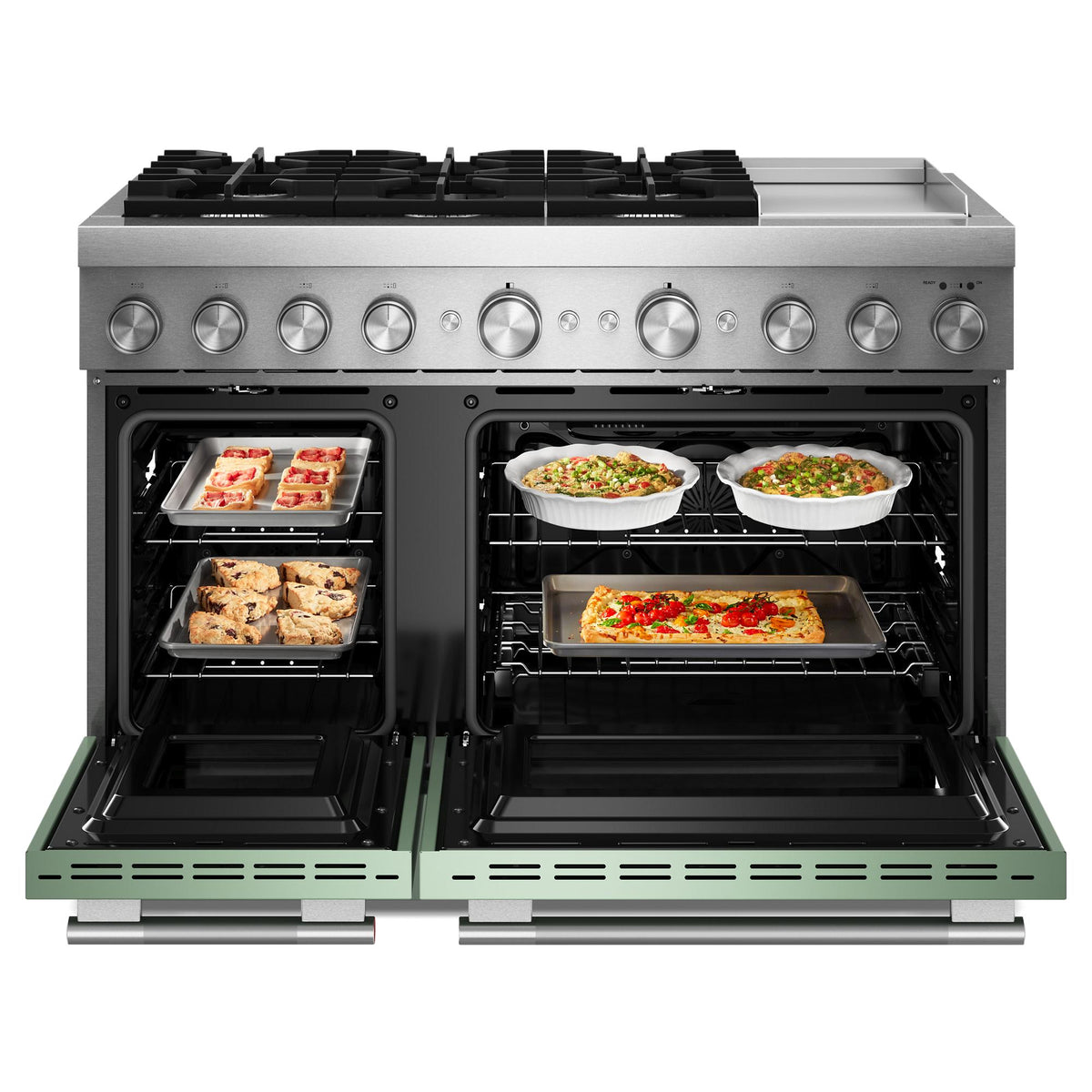 KitchenAid Cardamom Slide-In Range (6 cu. ft.) - KFDD948SDC