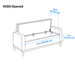 Elayne Ottoman Bench - Grey