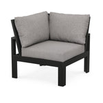 POLYWOOD® EDGE 6-Piece Modular Deep Seating Set - Black/Grey Mist