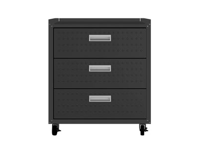 Maximus 31.5" Mobile Garage Chest with Drawers - Charcoal Grey