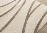 Palace Modern Curves Area Rug - 8' X 11' - Cream/Taupe
