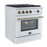 Forno Marco 30" White Freestanding Gas Range (4.32 Cu. Ft.) - FFSGS6277-30WHT