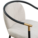 Kenna Dining Chair - Beige/Black - Set of Two