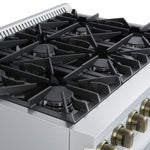 Forno Marco 36" White Freestanding Gas Range (5.36 Cu. Ft.) - FFSGS6277-36WHT