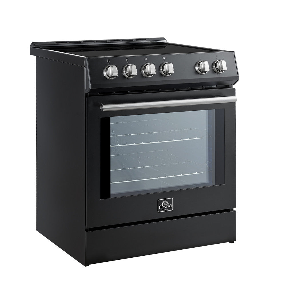 Forno Leonardo Black Slide-In Induction Range (5.0 Cu. Ft.) - FFSIN0982-30BLK